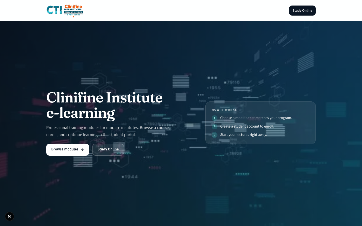 Public landing page hero